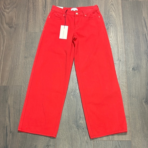 Angel Kiss Denim - Angel Kiss 💋 NWT 💋 Vibrant Red Wide Leg Denim junior Jeans - 1